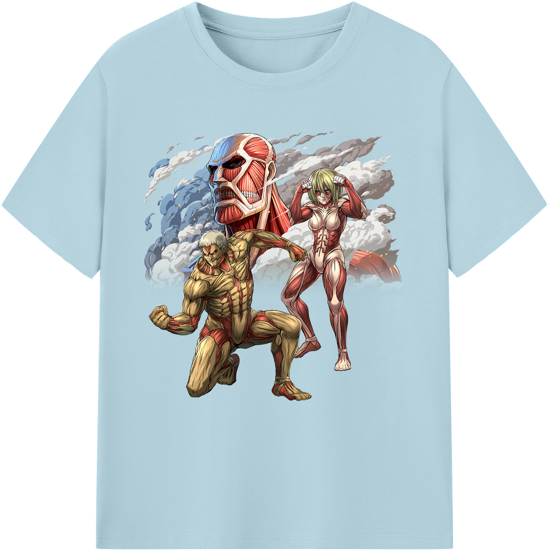 （画像用） 進撃の巨人 Attack on Titan 綿100％半袖Tシャツ（フロントプリント）